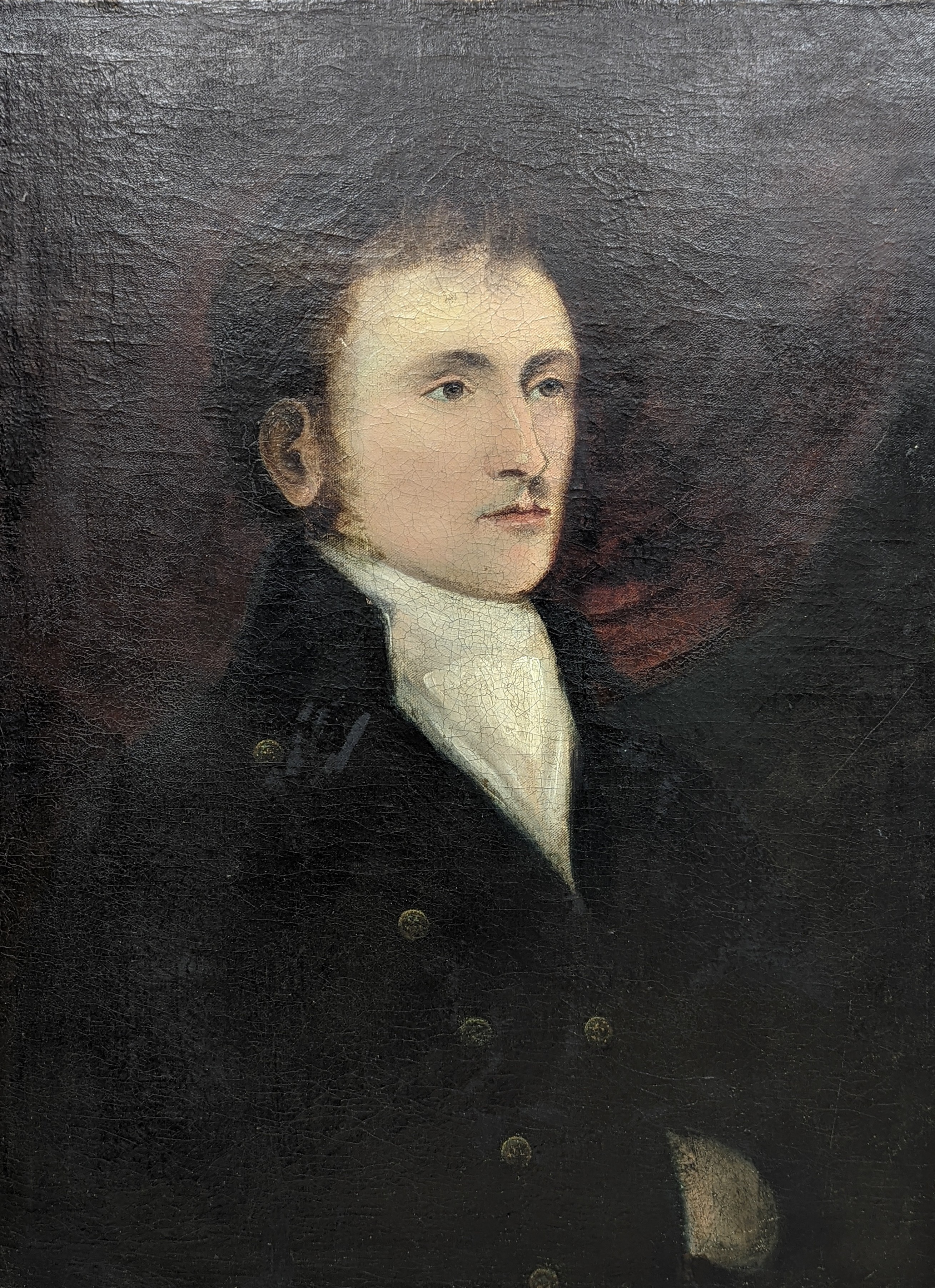 19th century English School, oil on canvas, Portrait of a gentleman, 68 x 50cm